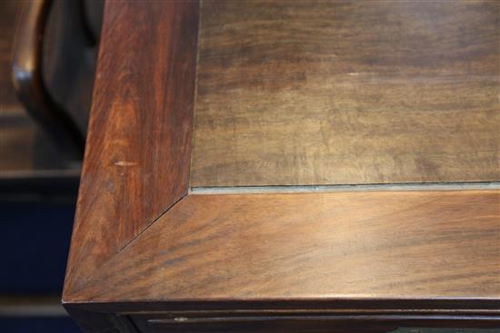 A Chinese hardwood twin pedestal desk, W.153cm D.67cm